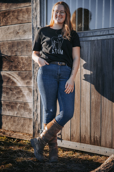 Atom Outline - Sort T-Shirt
