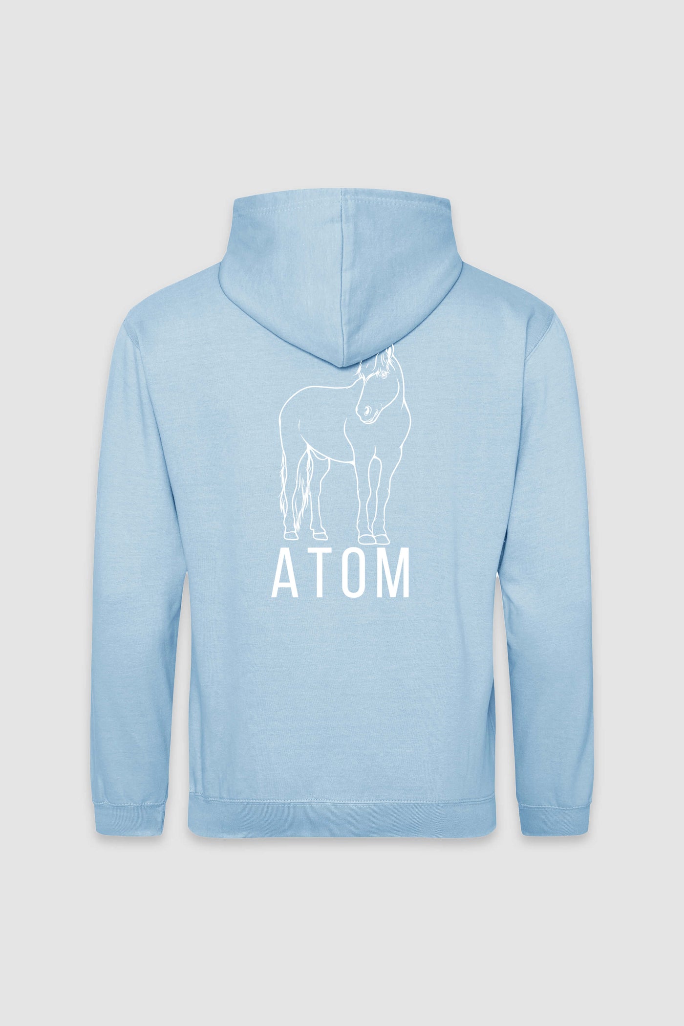 AK + Atom - Himmelblå Hoodie