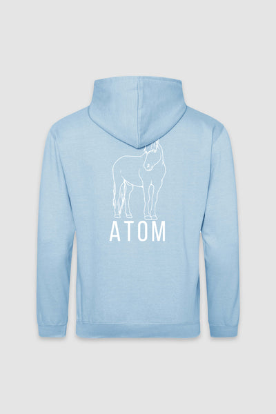 AK + Atom - Himmelblå Hoodie