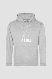 Atom Outline - Lysegrå Hoodie